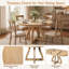 Table ronde extensible Rustic - Table de salle à manger peu encombrante pour 4-6 personnes-130186936