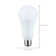5/14/20 Watt A21 LED 3-Way Lamp White Finish 5000K CCT Medium Double Contact Base 120 Volt