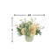 Butterfly Magnolias, Hydrangeas, And Lamb's Ear Arrangement In A Ceramic Vase