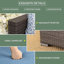 59.8"Width Outdoor Wicker Armless Sofa Set