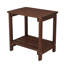 Table d'appoint rectangulaire en bois - 19,8 x 14 x 19,8 po - Bois massif - 1 pièce - Table d'appoint - Brun clair - Rangement compact pour n'importe quelle pièce