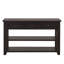 Console de 48 pouces en bois de pin massif, canapé d'entrée moderne avec 3 tiroirs de rangement et 2 tablettes, noir vieilli | Idée de cadeau