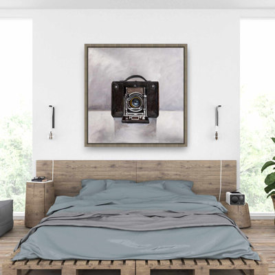 Old Camera Vintage Framed Canvas | Living Room Decor