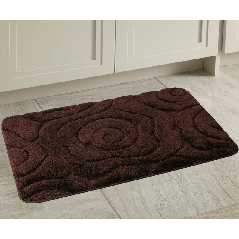 Hardeman Non-Slip Bath Rug, Brown