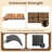 24"x12" 12 Pcs Acacia Interlocking Deck Tiles, Waterproof, Tool-Free