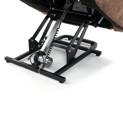 Up To 350 LBS Chenille Power Lift Recliner Chair, Heavy Duty Motion Mechanism With 8-Point Vibration Massage And Lumbar Heating, USB And Type-C Ports, Stainless Steel Cup Holders