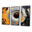 Spirale de pierre moderne gris et jaune - art abstrait spirales murales-556285770-556285771