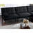 Adjustable Living Room Bed, Black Polyfiber With Solid Wood Construction For Space, Legs And-477701415