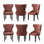 Caesar Velvet Dining Chair - Ergonomic Upholstered Curved Back with Solid Wooden Legs - Modern Side Chair for Living Room Dining Room-1100677990-1157841303
