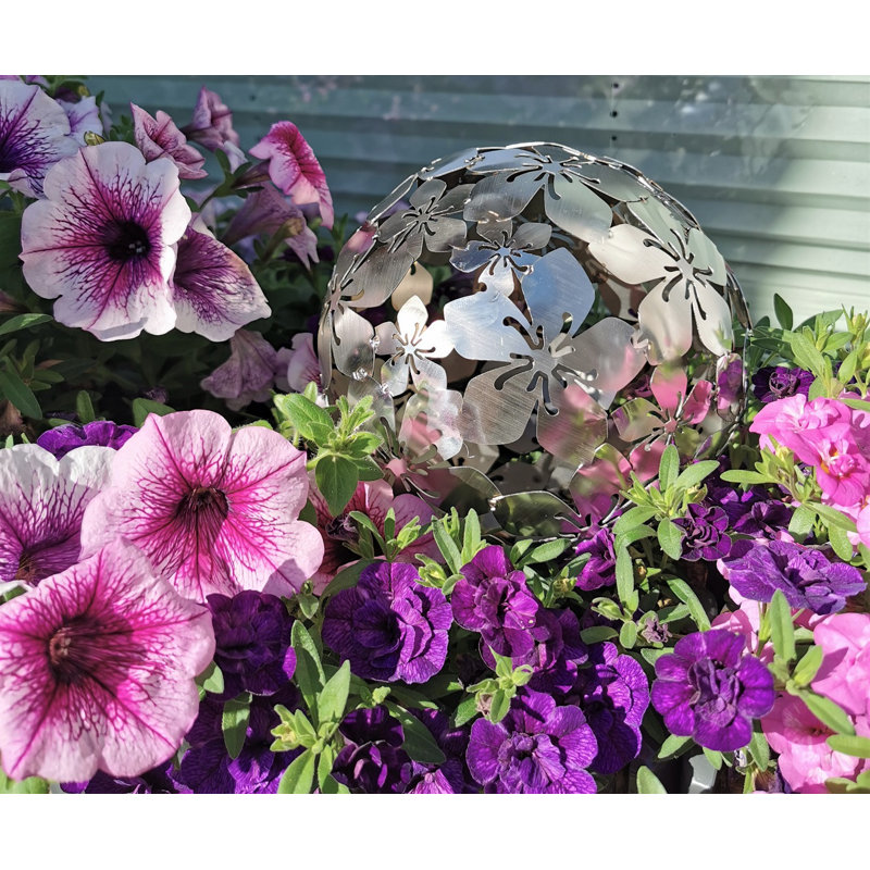 Charlann Stainless Steel Gazing Ball, 15cm H x 15cm W x 15cm D