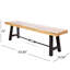 Élégante table d'extérieur en bois avec table et banc en métal