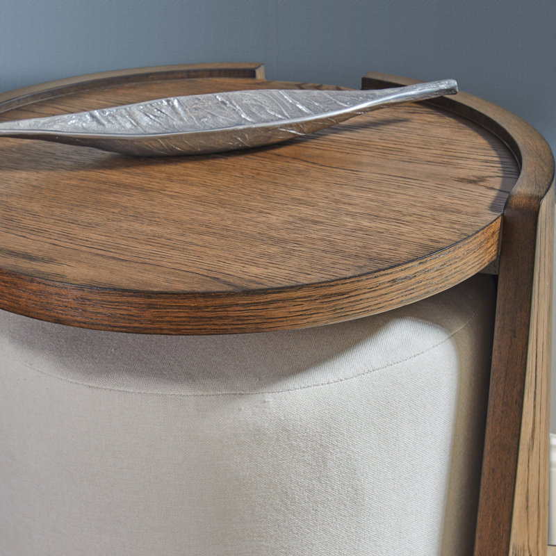 Lyra End Table with Pouf