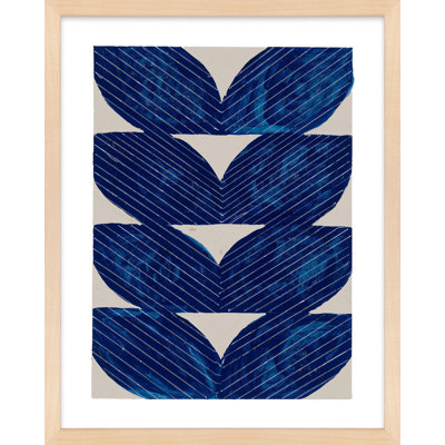 Blue Chevron "Navy Chevron" Painting
