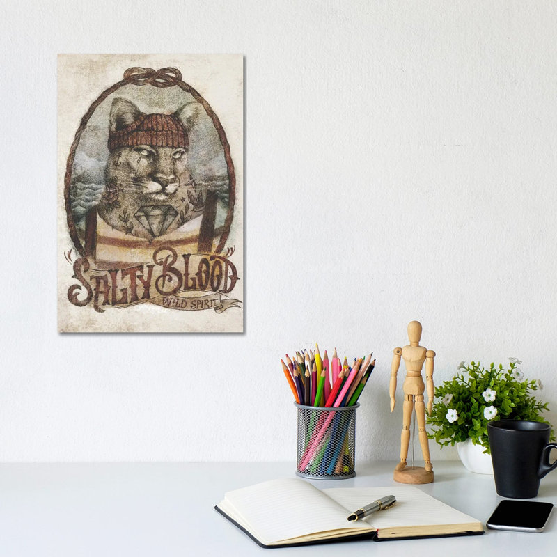 Salty Blood by Mike Koubou - Wrapped Canvas Print, 30.48cm H x 20.32cm W x 1.9cm D