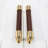Contemporary Wood Bar Pull With Solid Brass Base-129651214-129651218
