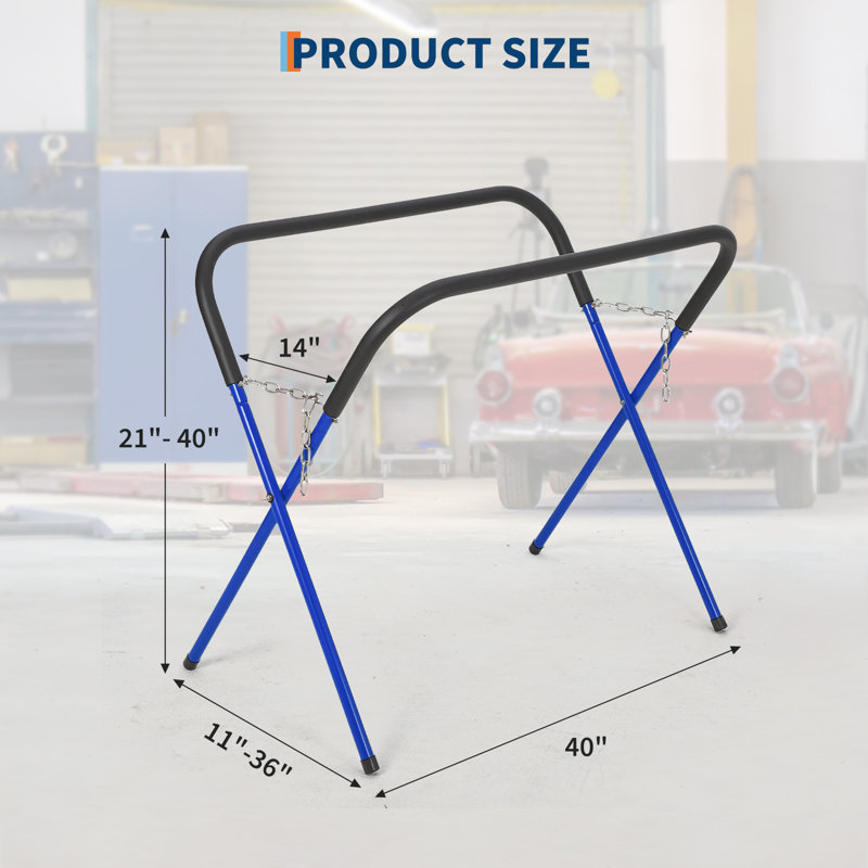 Établi portable de 340 kg (750 lb), pliable et à hauteur réglable, avec cadre en acier robuste et supports rembourrés en mousse, idéal pour la peinture et les projets de bricolage.