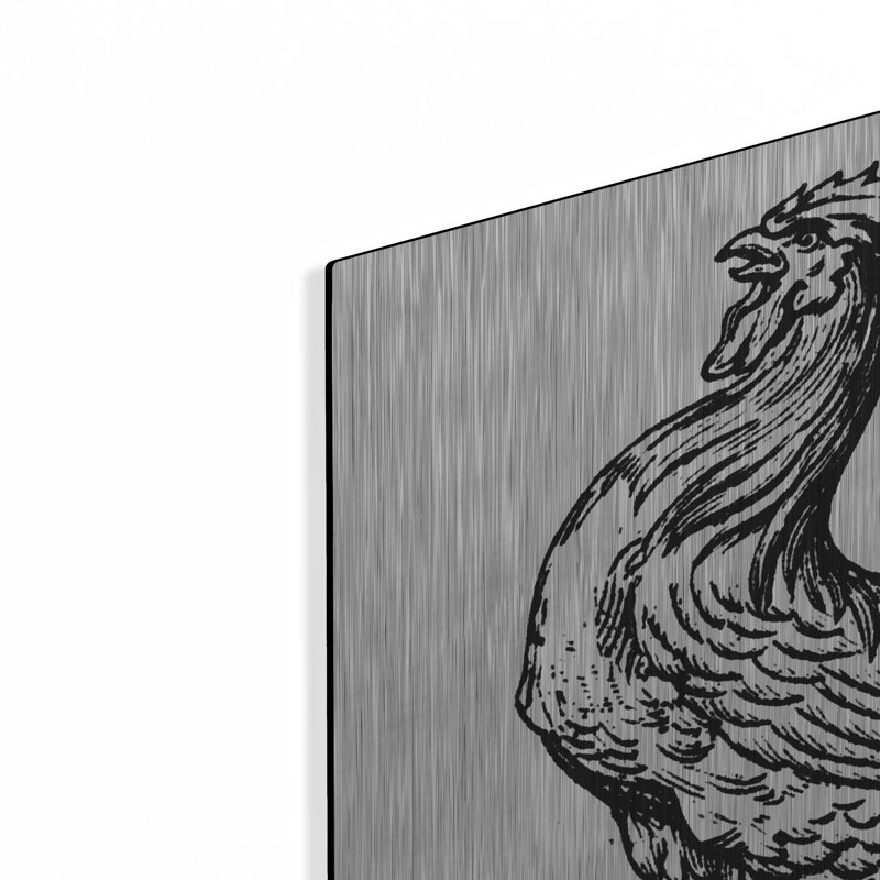 August Grove® «Proud Rooster» par Art Licensing Studio, art mural en métal, H 24 po x l 24 po