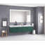 Miroir de salle de bain à DEL en pouces avec avant et rétroéclairage, miroir de meuble-lavabo mural, anti-buée, mémoire, 3 couleurs, réglable en continu-1919437837