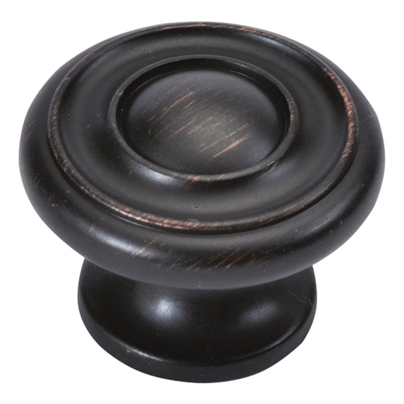 Poignée champignon Altair de 1 1/2 po de diamètre, H 1,25 po x l 1,25 po x P 1 po, Bronze vintage