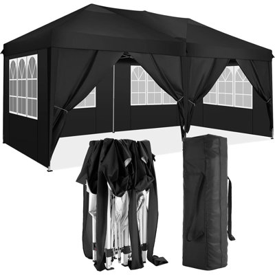 10'X20' Folding Canopy With 6 Removable Sidewalls Outdoor Event Shelter UPF 50+ Gazebo Portable Tents For Parties Beach Camping Wedding EZ Pop Up Canopy With Carry Bag (Old Sku: W2185P191608)