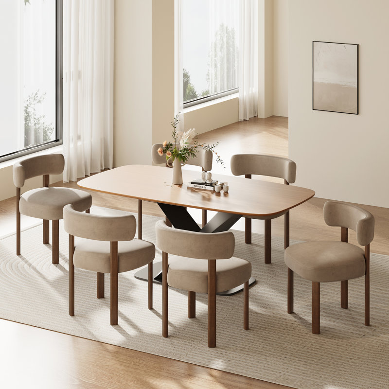 Chaise d'appoint rembourrée en bois massif, Kaki