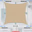 Voile d'ombrage carré Amgo-105527506-105527513