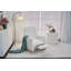 Chaise berçante confortable en peluche avec repose-pieds réglable-1462023811