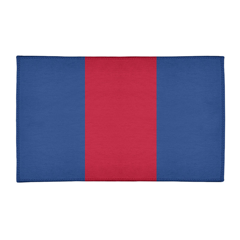 Bleu/rouge tissé à plat tapis décoratif, Rectangle 3 pi x 5 pi