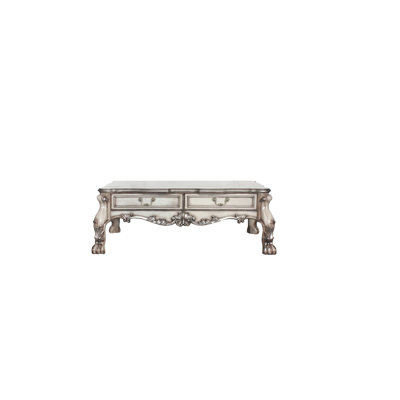 2 tables basses avec glissières en métal et fonction de rangement rétro