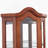 Corner Curio Cabinet With Lights, Tempered Glass Shelves, A Mirrored Back, And A Display Cabinet