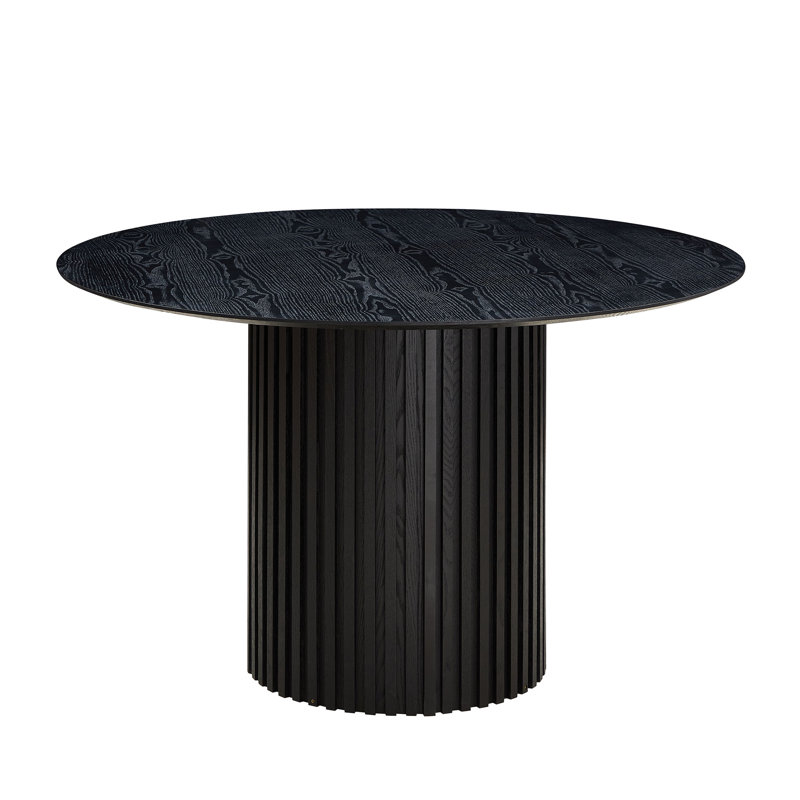 46.45-inch Mdf Round Dining Table, Black