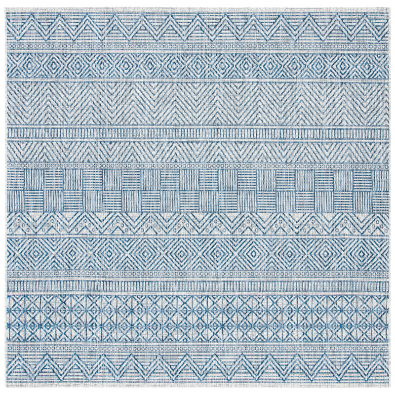 Selden Performance Southwestern Indoor/Outdoor Area Rug, Square 4'