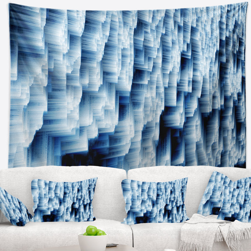 Photographie abstraite blue ice tapestry, H 50 po x l 60 po