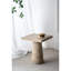 Table d'appoint fabriquée en magnésium, 20 x 20 x 24 po, finition crème, plateau et piédestal carrés, polyvalente pour les tables de chevet, les tables de vestibule, les supports à plantes, la base de piédestal pour maison moderne, l'addition