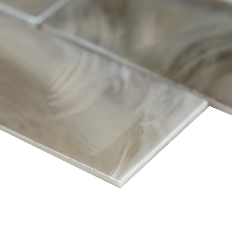 Zemara Subway 12 in. x 12 in. Glossy Glass Mosaic Wall Tile