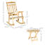 Chaise berçante d'extérieur en bois massif-88773294