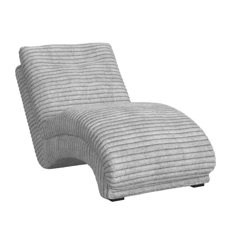 Chaise longue Ebern Designs Kumail, Gris