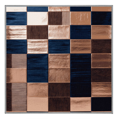 Machine Washable Checkered Purple Area Rug