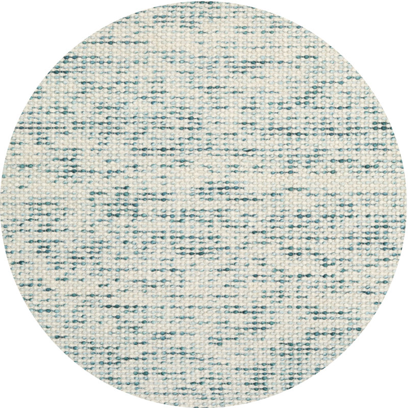 Tapis contemporain gris, Rond 6 pi