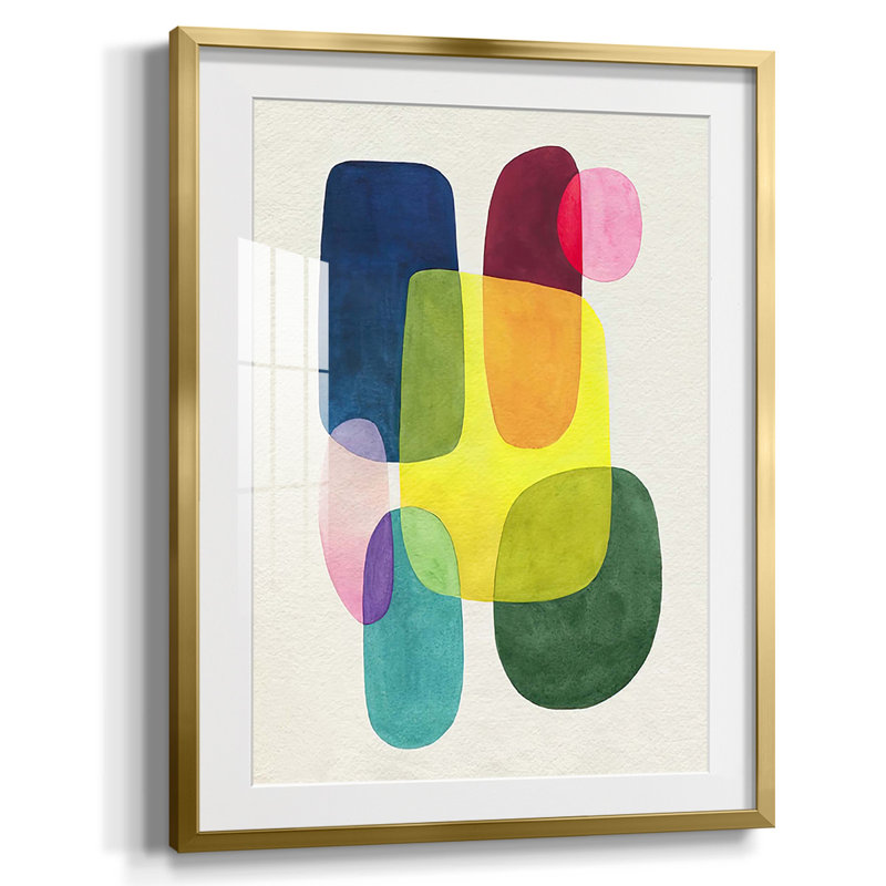 Sunlit Spectrum II, Blanc, Papier avec cadre doré