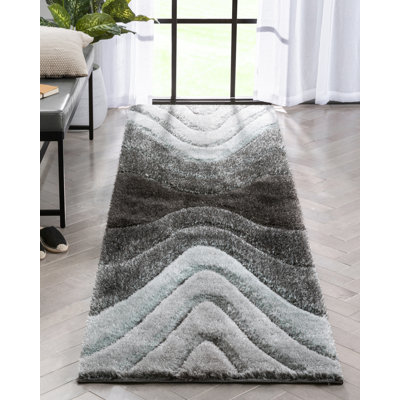 Tapis à poil long texturé bleu clair San Francisco