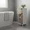 Armoire tour en chêne autoportante en lin l 14,7 po x H 32,12 po x P 11,19 po Stockholm