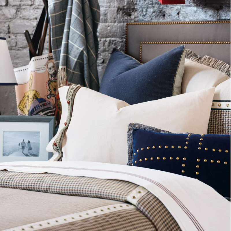 Bellingham Button Applique Left Sham, King