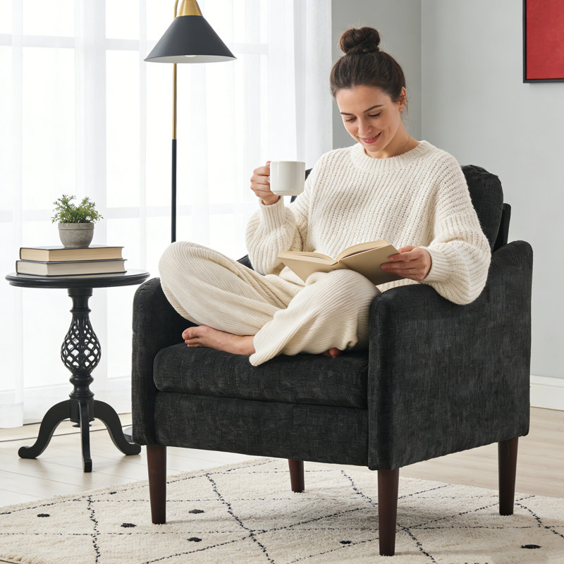  Fauteuil incurvé Cloud-Inspired, Noir
