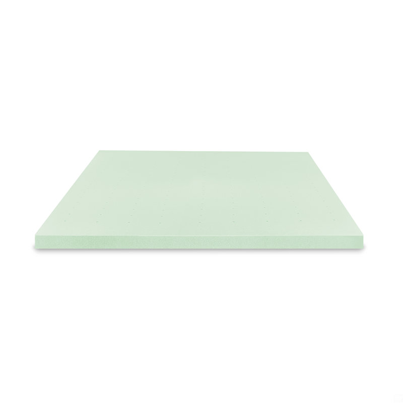 Surmatelas en mousse viscoélastique infusée de thé vert 3 pouces, Très grand californien