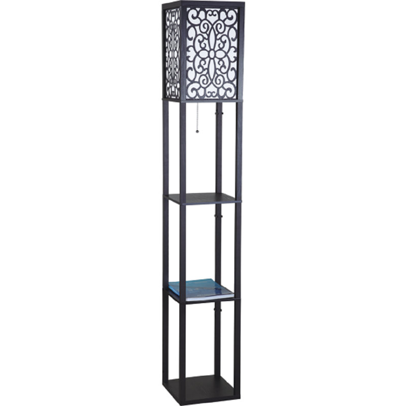 Lampe sur pied colonne 63 ", Noir