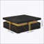 Table basse carrée avec rangement à 4 tiroirs, parfaite pour organiser et améliorer votre espace de vie-956352437