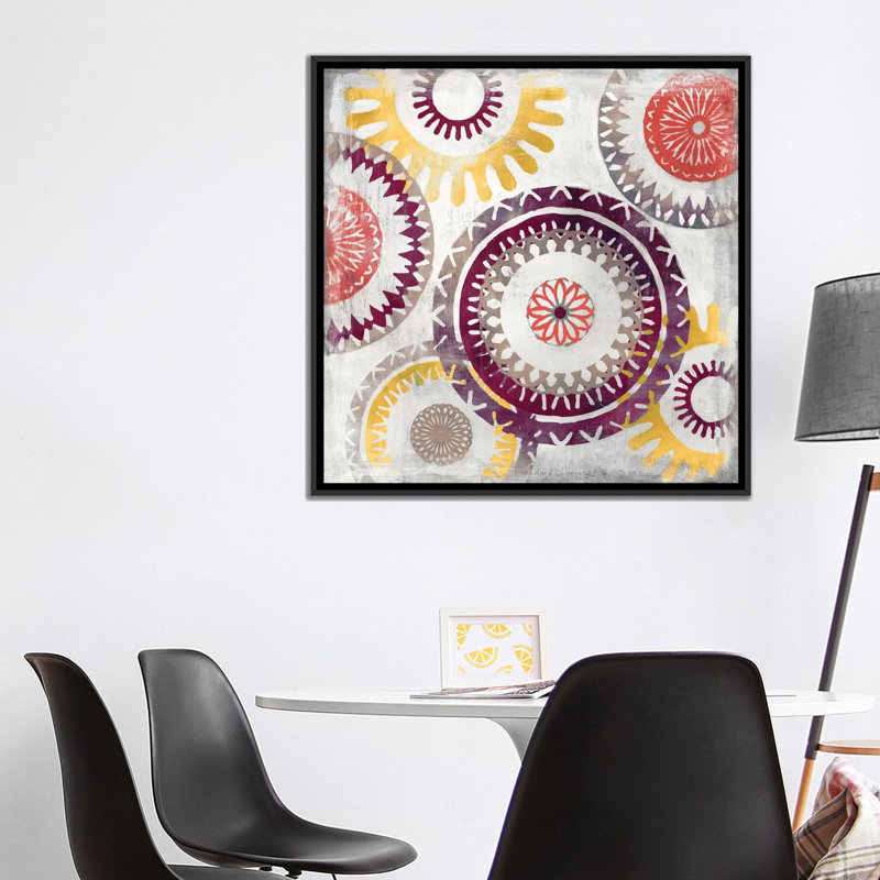 « orange persimmon ii », impression sur toile, H 37 po x l 37 po x P 1,5 po, Toile avec cadre noir, Pas de tapis