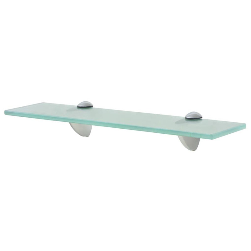 Glass Floating Shelf, Clear, 0.8cm H x 40cm W x 20cm D