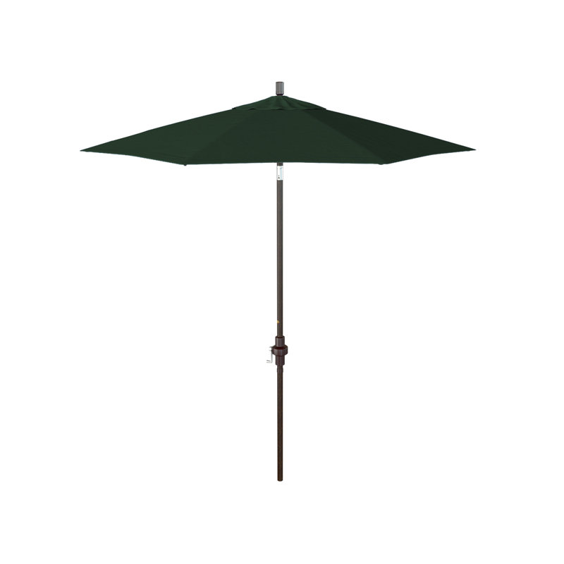 Parasol de marché 90 po Sunbrella, Velours vert forêt, Bronze
